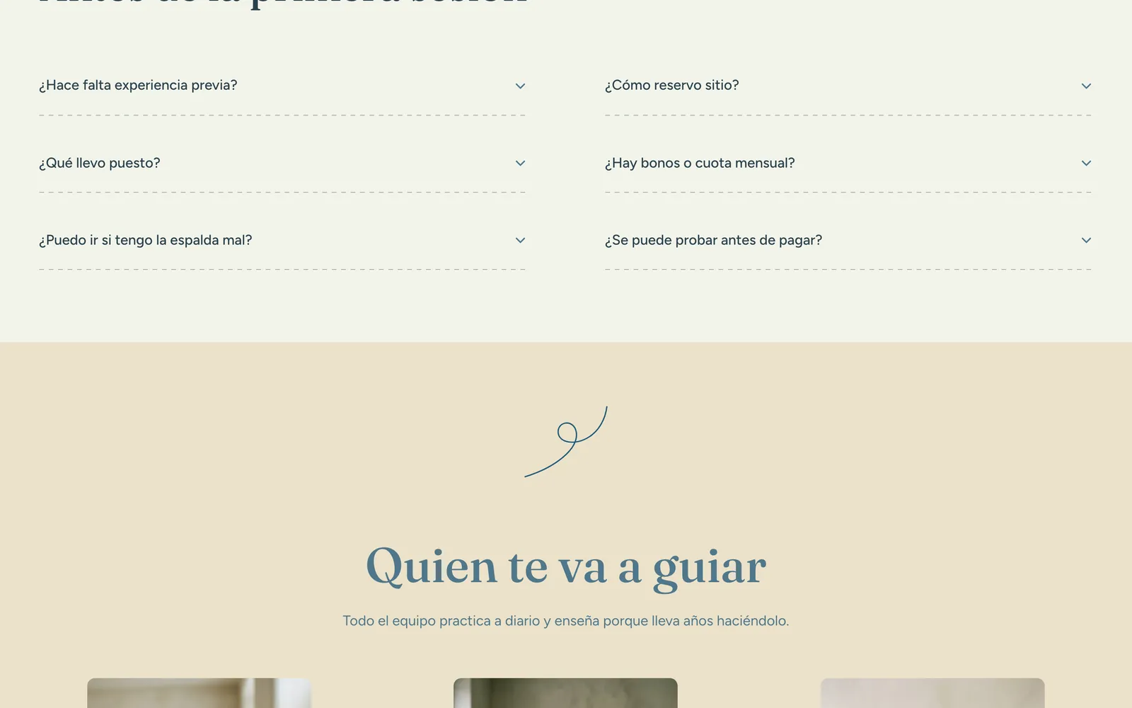 Pantalla 3 de la página de Remanso, bienestar y meditación · querétaro